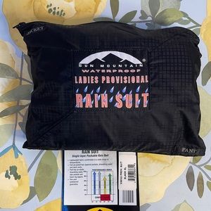 SUN MOUNTAIN Black Waterproof Rain Suit Jacket & Pant set | Size XL